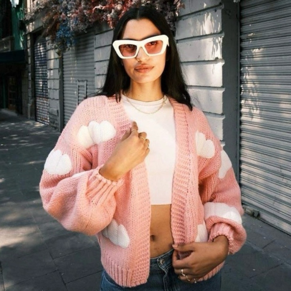 Mure + Grand Pink Cloud Cardigan